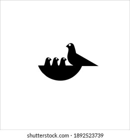 Bird Symbol Logo. Vector Illustration.