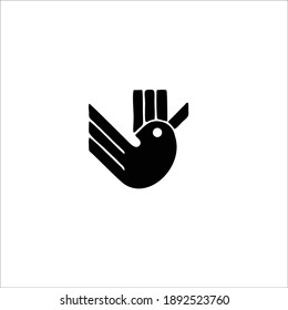 Logotipo de símbolo de pájaro. Ilustración vectorial.