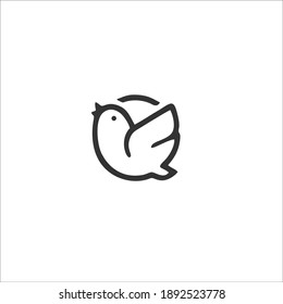 Bird Symbol Logo. Vector Illustration.