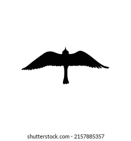 Bird symbol silhouette . Bird vector
