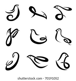 bird symbol vector