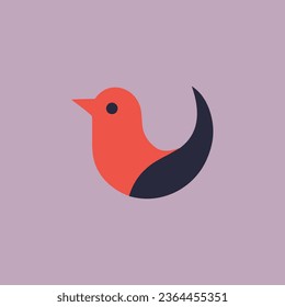 bird symbole icon vector - flat bird illustration 