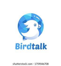 Bird talk logo template for personal or company