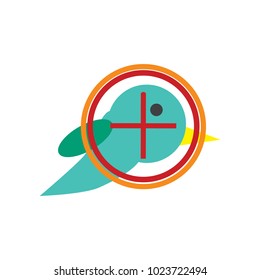 Bird Target Logo icon design