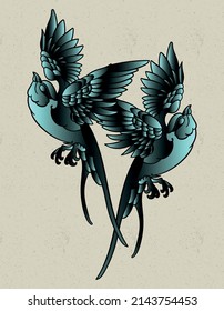 bird tattoo sparrow monocrome tattoo design