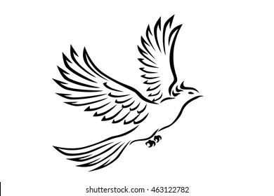 Bird Tattoo Vector Stock Vector (Royalty Free) 463122782 | Shutterstock