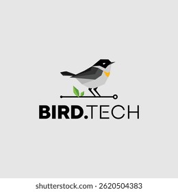 Tecnologia Bird logotipo digital Design Template Inspiração