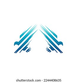 bird technology logo design modern and simple design