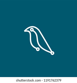 Bird technology logo icon designs vector