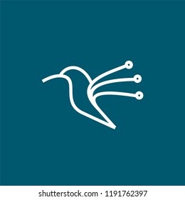 Bird technology logo icon designs vector