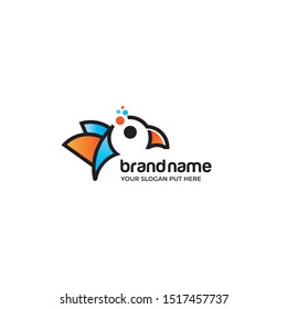 Bird technology logo or wild technology logo/identity design template