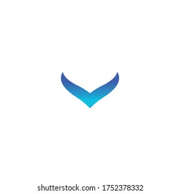 símbolo de tecnología de aves, logotipo digital de diseño 