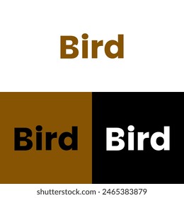 Bird text logo vector icon. Bird letter logo icon with bird head or neck sign symbol in b letter.