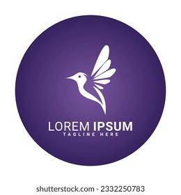 Bird text logo vector illustrator template