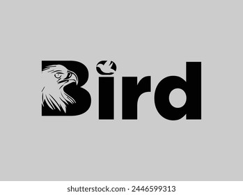 bird text logo,Eagle vector illustration can be used for mascot logo tattoo clothing and more born to be wild,Creative design poster with eagle and text born to be wild,eagle day logo template,
