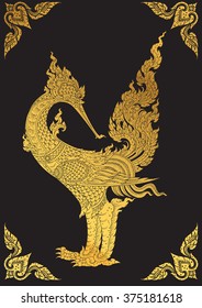 bird thai tradition thai design vector illustration