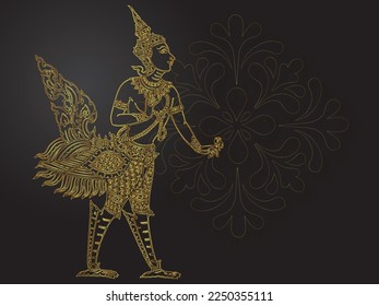 bird of thai tradition gold