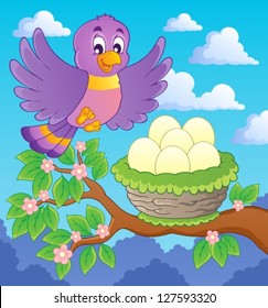 Bird topic image 1 - vector illustration.