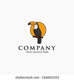 Bird toucan logo design vector