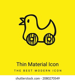 Bird Toy Chair With Wheels minimal bright yellow material icon