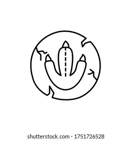 bird, trace, antiques icon. Simple line, outline vector elements of archeology for ui and ux, website or mobile application