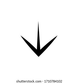 Bird tracks icon, logo isolated on white background
