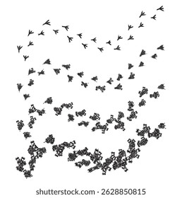 	
bird tracks,chicken tracks icon,vector illustration	
