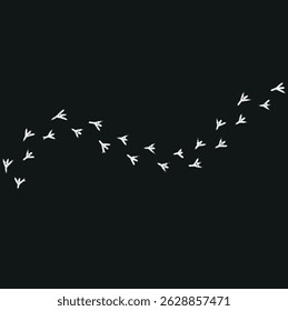 bird tracks,chicken tracks icon,vector illustration	