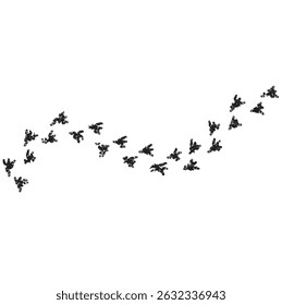 bird tracks,chicken tracks icon,vector illustration	