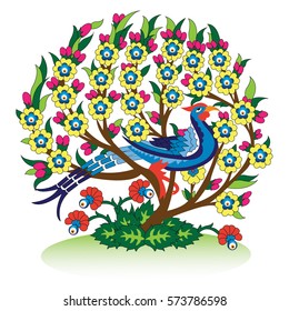 bird and tree