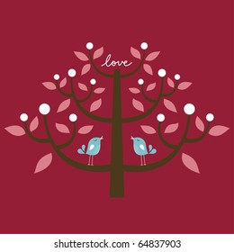bird and tree card