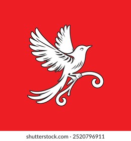 Diseño de la camiseta del pájaro, silueta, diseño del Vector
