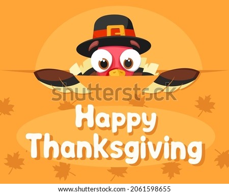 Bird turkey hides, place for text. Thanksgiving background