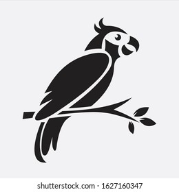 bird unique Black on white vector