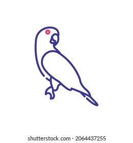 Bird Vector 2 colours Icon Design illustration. Veterinary Symbol on White background EPS 10 File