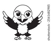 bird with vector art contant