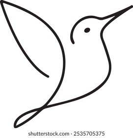 Ilustración de línea de Arte vectorial de pájaro .eps 