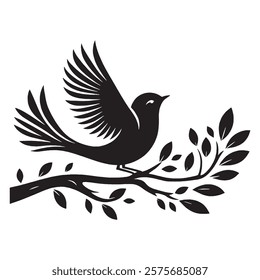 Bird vector art logo silhouette