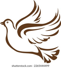 Bird vector art. with modern pigeon vector.