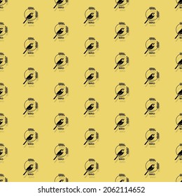 Bird. Vector background, pattern. Design for textiles, website, creative ecological project.