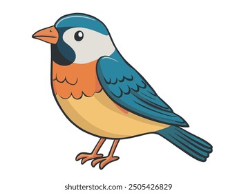 Bird vector. Vector cartoon illustration in childish style. Different birds. Images are isolated on white.