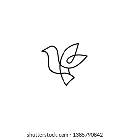 bird vector concept logo line