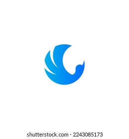 diseño de vector de pájaro para icono, símbolo o logotipo. logotipo de plantilla de pájaro
