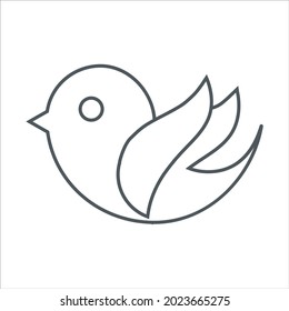 bird vector flat color icon in illustration
