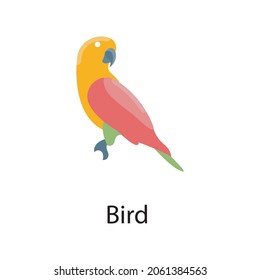 Bird Vector Flat Icon Design illustration. Veterinary Symbol on White background EPS 10 File