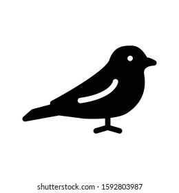 bird vector glyph flat icon 
