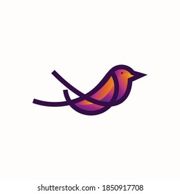 bird vector graphic illustration .