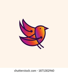 bird vector graphic illustration .