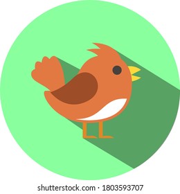 Icono de vector de pájaro. Icono de vector animal. Signo/símbolo de corte.
