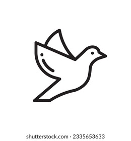 Bird vector icon. Birds flat sign design. Bird symbol pictogram. UX UI icon